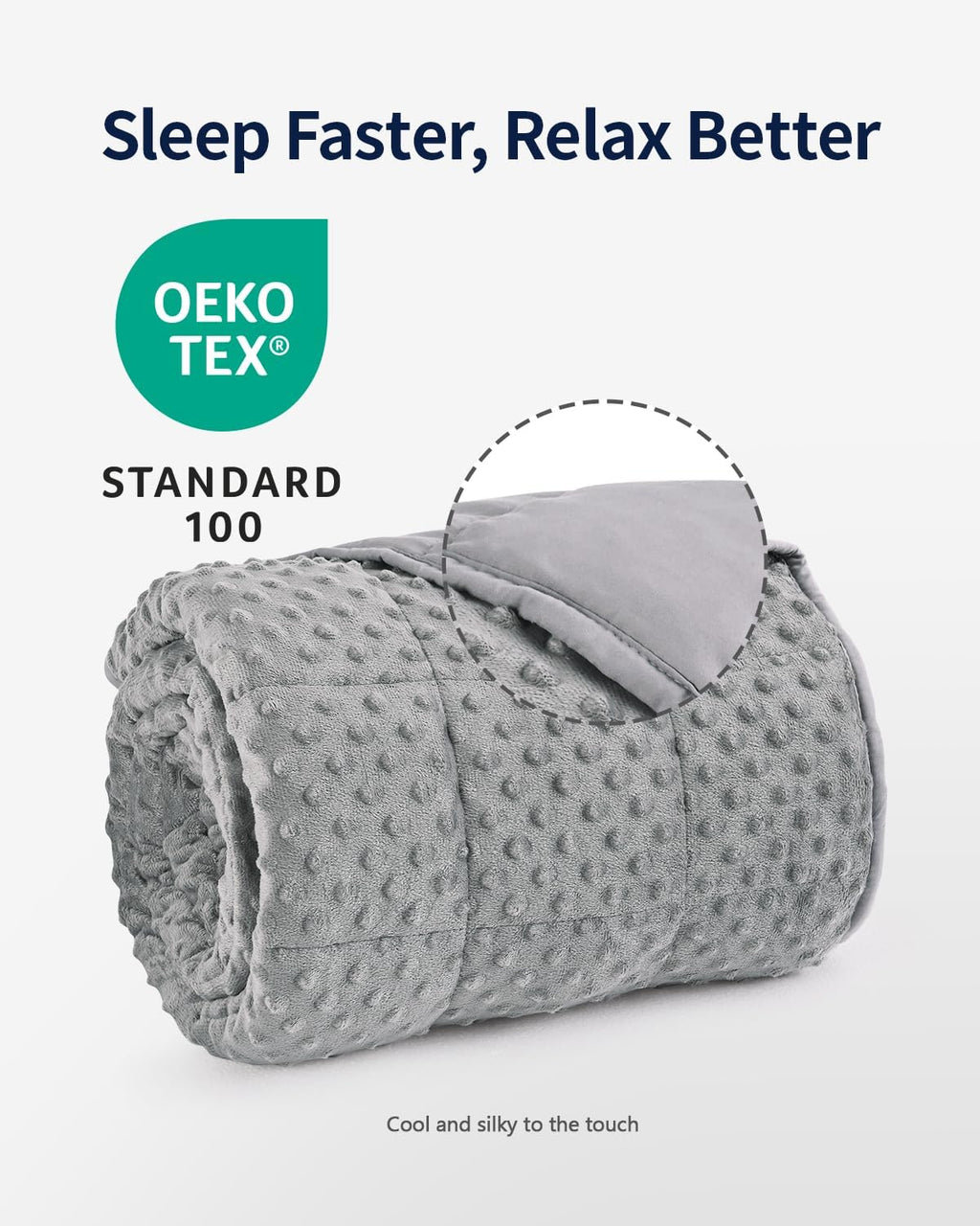 Cooling Weighted Blanket for Adults, Queen Size 15 Lbs, 60″X80″