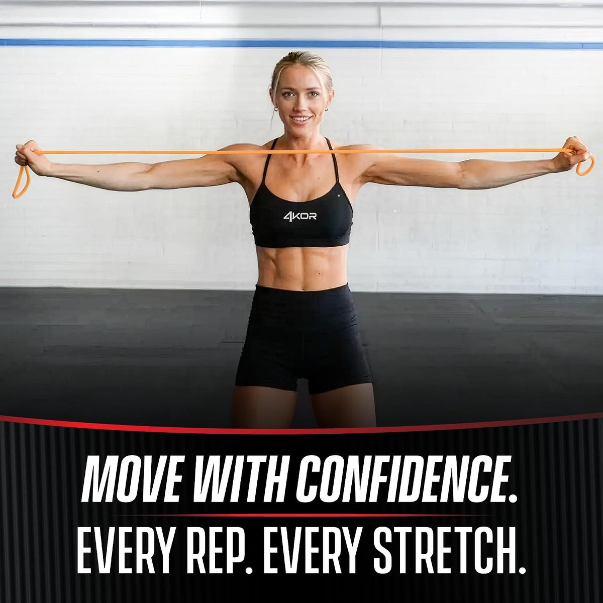 4KOR 41” Resistance Band 2-Pack – 5–15 Lb Exercise Bands with a Satisfying Stretch from Sri Lankan Latex – Long Fitness Loops for Physical Therapy, Stretching, Workout or Light Pull-Up Assistance