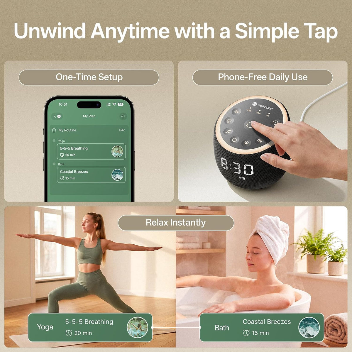 Smart Sound Machine for Sleep, Cocoon Pro 3, 117 Sounds, Plug In