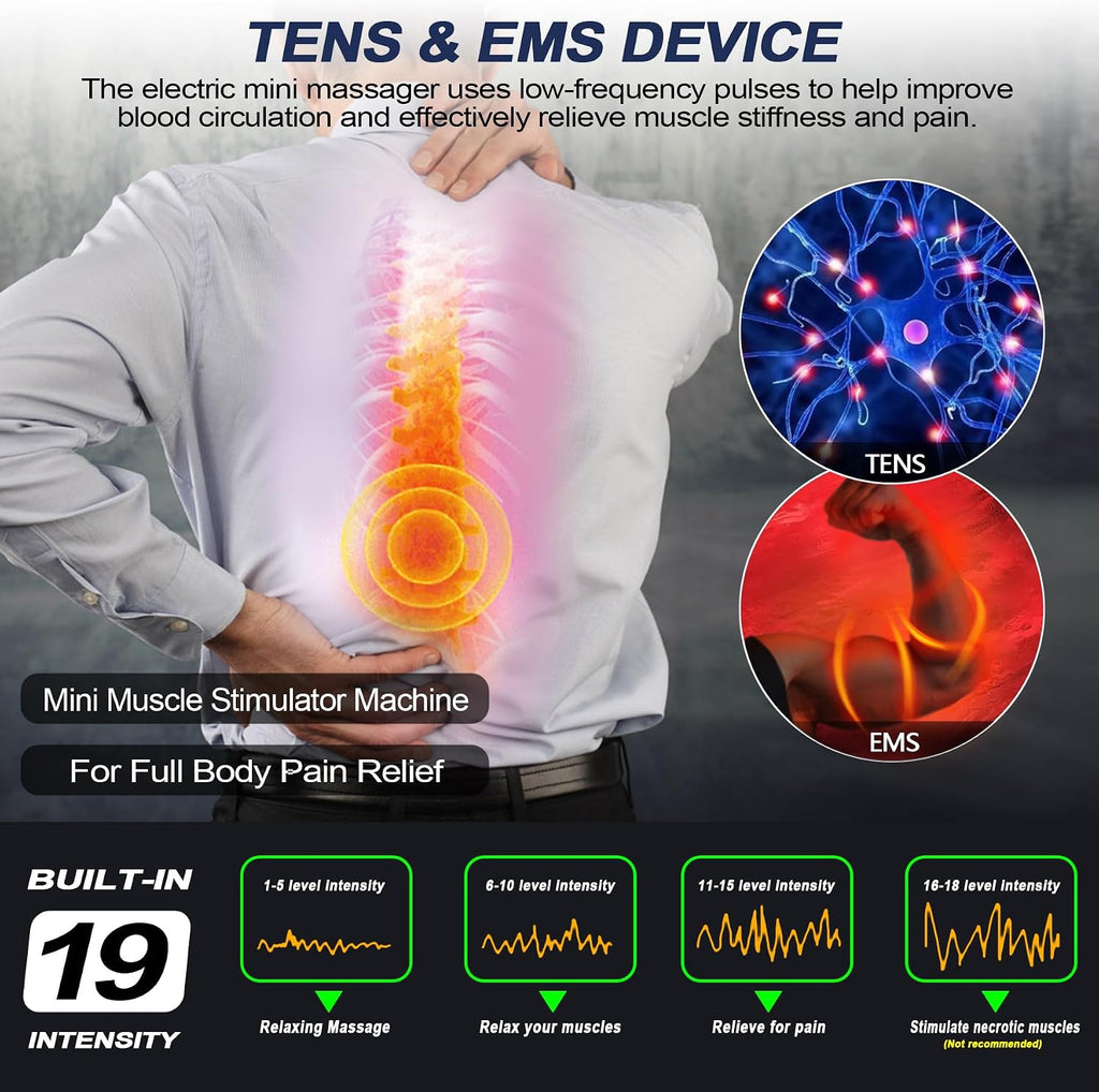 Wireless TENS EMS Unit, FSA TENS Unit Muscle Stimulator for Pain Relief