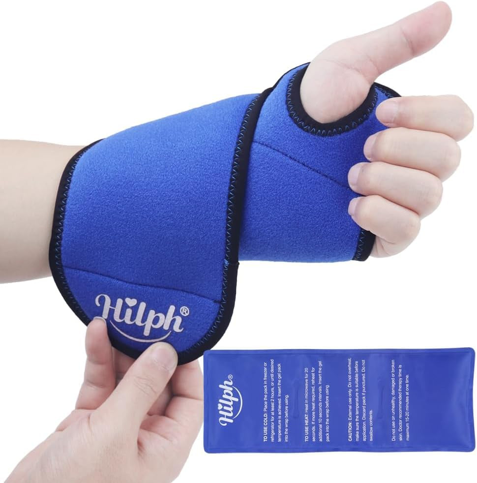 Wrist Ice Pack Wrap with Reusable Gel Pack